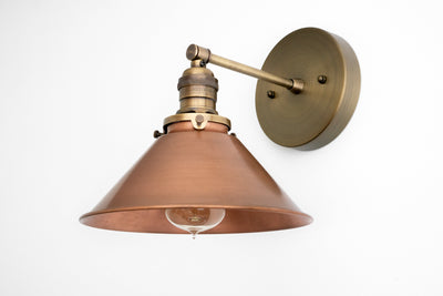 SCONCE MODEL No.4665- Mid Century Modern Wall Lights with a Antique Brass finish. Designed and produced by MODCREATIONStudio at Peared Creation