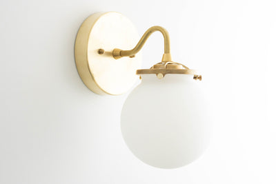 SCONCE MODEL No. 3772- Mid Century Modern Wall Lights with a Raw Brass finish. Designed and produced by MODCREATIONStudio at Peared Creation