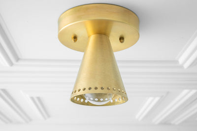 CEILING LIGHT Model No. 8985- Mid Century Modern Ceiling Lights with a Raw Brass finish. Designed and produced by MODCREATIONStudio at Peared Creation