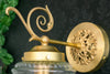 Pineapple Globe Sconce - Brass Wall Light - Unique Light Fixture - Victorian Sconce - Model No. 2782