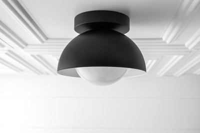 Ceiling Fixture - Multiple Finish Options - Opal Globe Light - Modern Light Fixture - Ceiling Lighting - Ceiling Light - Model No. 2375