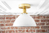 10in White Shade - Ceiling Light - Light Fixture - Modern Farmhouse Lighting - Model No. 8809