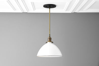 10 Inch White Shade - Lighting Pendant - Farmhouse Lighting - Hanging Ceiling Lamp - Ceiling Lighting - Model No. 8906
