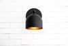 SCONCE MODEL No. 4471- Industrial Wall Lights with a Black finish. Designed and produced by newwineoldbottles at Peared Creation