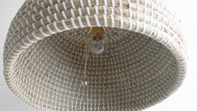 Basket Pendant Light - Swag Pendant - Hanging Light - Bedside Lighting - Model No. 3910