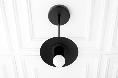 Minimalist Pendant Light - Black or Brass Light Fixture - Modern Pendant - Backsplash Light - Model No. 5848