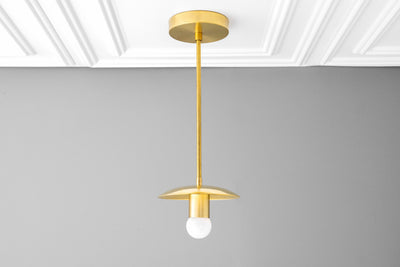 Minimalist Pendant Light - Black or Brass Light Fixture - Modern Pendant - Backsplash Light - Model No. 5848
