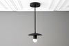 Minimalist Pendant Light - Black or Brass Light Fixture - Modern Pendant - Backsplash Light - Model No. 5848