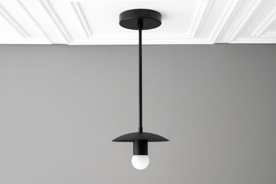 Minimalist Pendant Light - Black or Brass Light Fixture - Modern Pendant - Backsplash Light - Model No. 5848