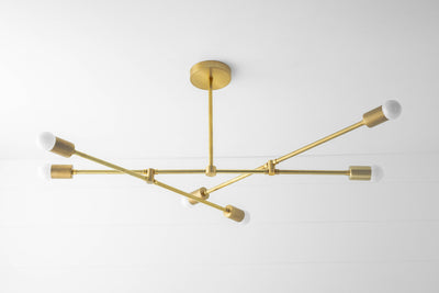 Abstract Chandelier - Brass Chandelier - Industrial Lighting - Modern Lighting - Model No. 1429