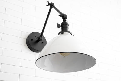 SCONCE MODEL No. 9132- Industrial Wall Lights with a Black finish. Designed and produced by newwineoldbottles at Peared Creation