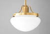 Unique Lighting - Glass Pendant Light - Hanging Lamp - Brass Light Fixture - Model No. 2901