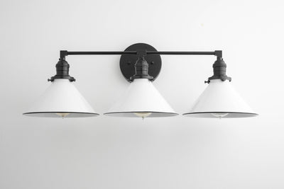 White Cone Shade - Vanity - Model No. 6225