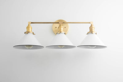 White Cone Shade - Vanity - Model No. 6225