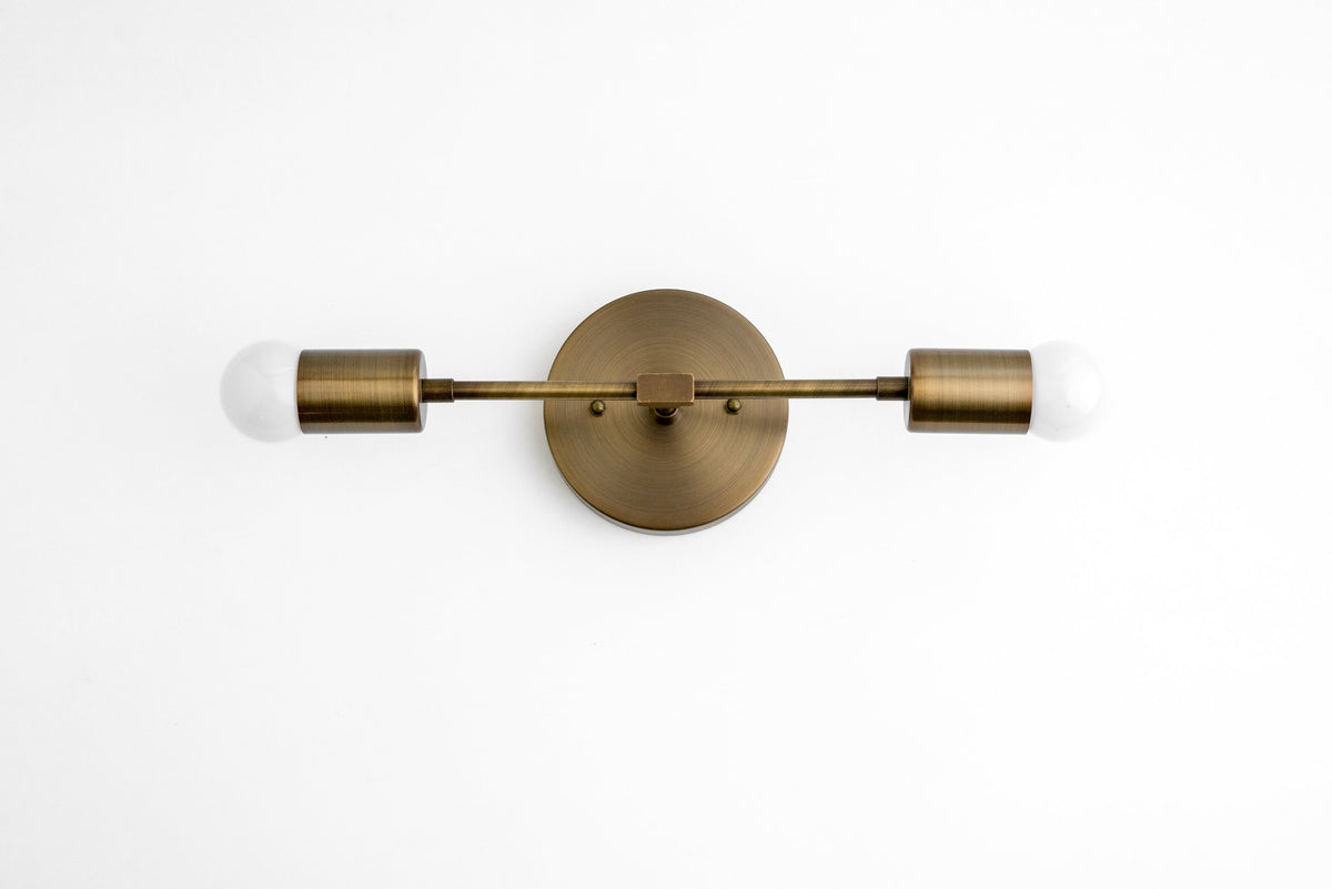 Black Brass Vanity Light - Modern Brass Lighting - Mid Century Fixture - Vanity Mirror Fixture - Model No. 5563