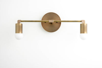 Black & Brass Vanity Light Fixture - Minimalist Lighting - Bathroom Sconce - Vanity Lighting - Wall Light - Model No. 8412