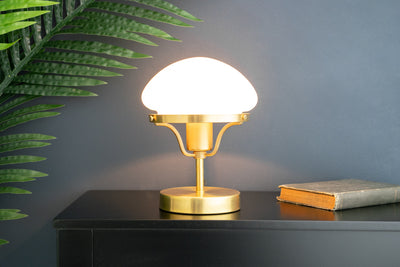 Art Deco Table Lamp - Small Accent Lamp  - Elegant Lighting - Unique Lamp - - Mushroom Shade - Model No. 7579