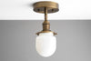 Ceiling Light Model No. 7256- Industrial Ceiling Lights with a Antique Brass finish. Designed and produced by newwineoldbottles at Peared Creation