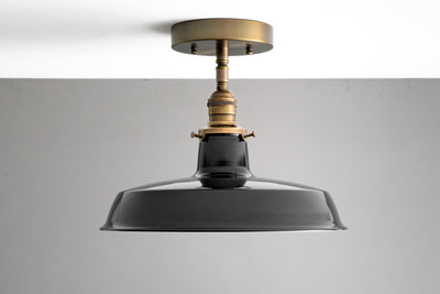 Industrial Ceiling Light - Semi Flush Mount Light Fixtures - Vintage Lighting - Farmhouse Light - Model No. 8753