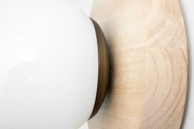 Plug In Sconce - Scandinavian Light - Natural Wood Light - Wooden Wall Decor - Model No. 4873