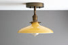 CEILING LIGHT MODEL No. 3973- Industrial Ceiling Lights with a Antique Brass finish. Designed and produced by newwineoldbottles at Peared Creation