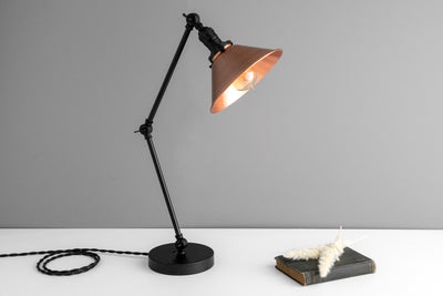 Modern Desk Lamp - Metal Lamp - Rustic Home Decor - Work From Home - Unique Gifts - Model No. 6373