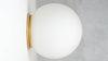 8in Globe Sconce - Satin Globe - Flush Mount Sconce - Ceiling Light - Wall Lighting - Model No. 4037