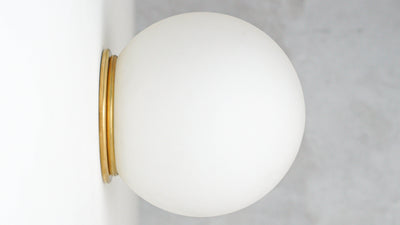 8in Globe Sconce - Satin Globe - Flush Mount Sconce - Ceiling Light - Wall Lighting - Model No. 4037