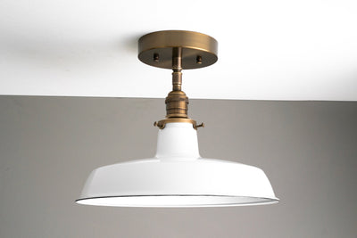 Barn Light Shade - Utility Light - Industrial Lighting - Farmhouse Lighting - Semi Flush Ceiling Light - Model No. 2089