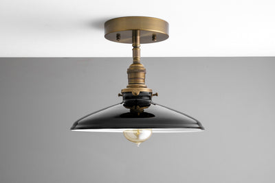 CEILING LIGHT MODEL No. 0182- Industrial Ceiling Lights with a Antique Brass finish. Designed and produced by newwineoldbottles at Peared Creation