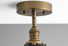CEILING LIGHT MODEL No. 0182- Industrial Ceiling Lights with a Antique Brass finish. Designed and produced by newwineoldbottles at Peared Creation