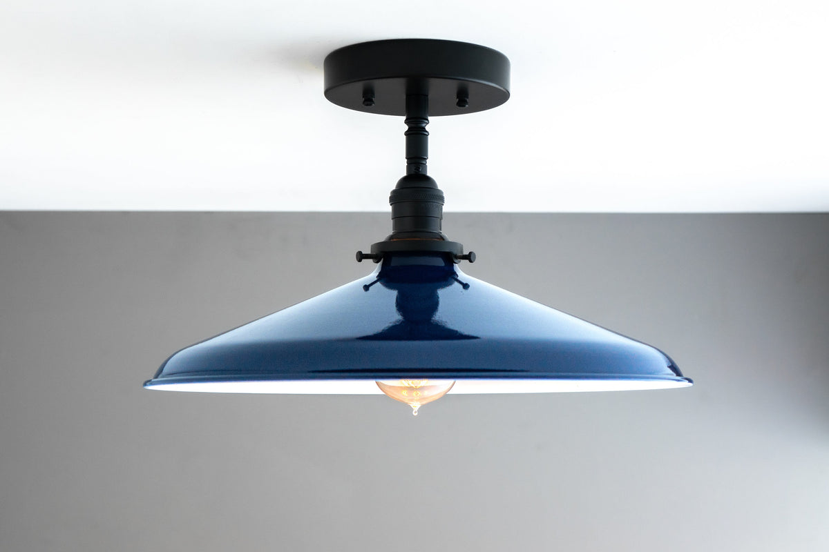 CEILING LIGHT MODEL No. 4603- Industrial Ceiling Lights with a Black finish. Designed and produced by newwineoldbottles at Peared Creation