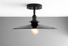 Industrial Lighting - 14" Flat Black Enamel Shade - Ceiling Light - Dining Room Light -  - Model No. 7920