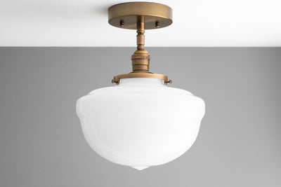 10" Acorn Schoolhouse Shade - Ceiling Lighting - Flush Mount Fixture - Hanging Lights - Model No. 1477