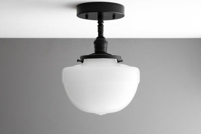 8" Acorn Schoolhouse Shade - Ceiling Lighting - Semi-Flush Mount Fixture - Hanging Lights - Model No. 3545