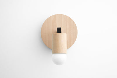 Farmhouse Sconce - Minimalist Lamp - Natural Wood Light - Scandinavian Light - Model No. 7038