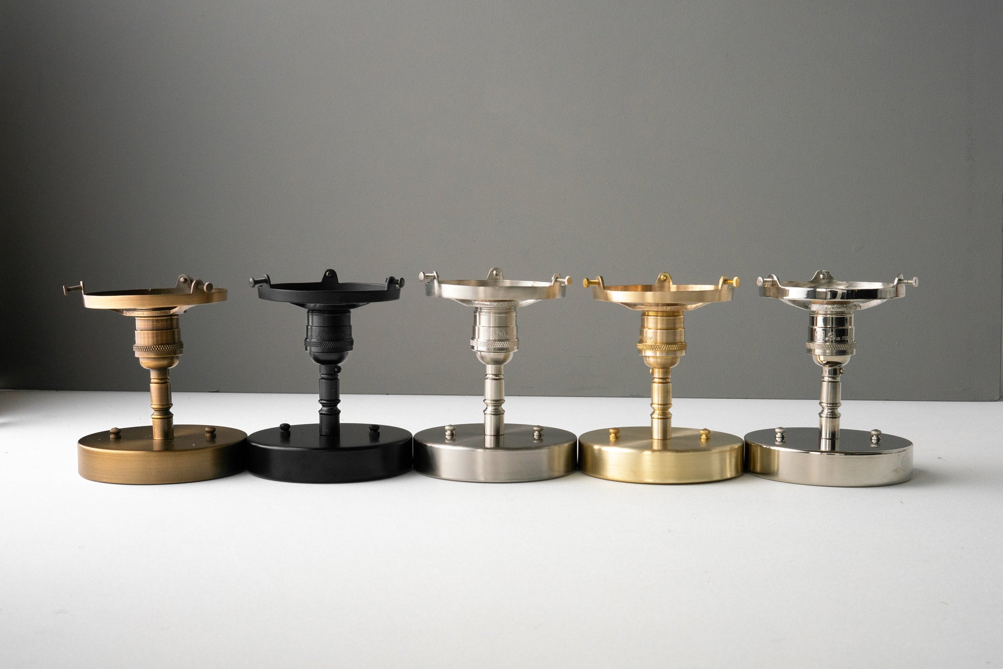 CEILING LIGHT MODEL No. 4603- Industrial Ceiling Lights with a Antique Brass finish. Designed and produced by newwineoldbottles at Peared Creation