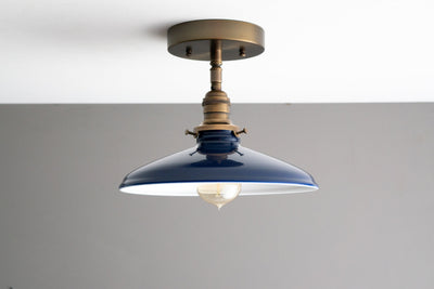 CEILING LIGHT MODEL No. 3296- Industrial Ceiling Lights with a Antique Brass finish. Designed and produced by newwineoldbottles at Peared Creation