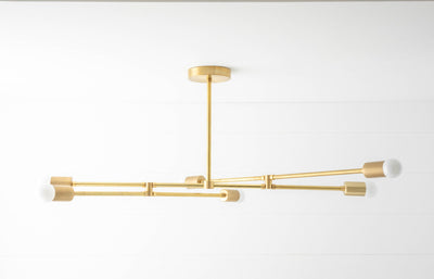 Abstract Chandelier - Brass Chandelier - Industrial Lighting - Modern Lighting - Model No. 1429