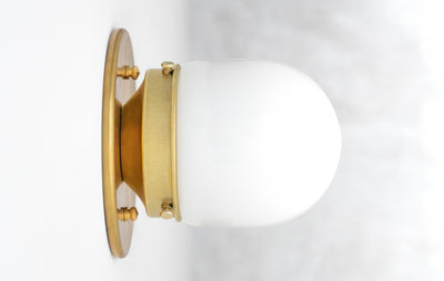 Wall Light - Simple Light Fixture - Opal Glass - Vanity Lighting - Utility Light - Model No. 5473