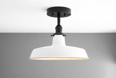 Barn Light Shade - Utility Light - Industrial Lighting - Farmhouse Lighting - Semi Flush Ceiling Light - Model No. 2089