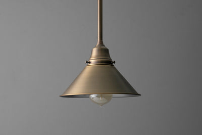 8" Antique Brass Shade - Ceiling Fixture - Pendant Lamp - Farmhouse Lighting Fixture - Edison Bulb - Model No. 4523