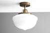 12" Acorn Schoolhouse Shade - Ceiling Lighting - Semi Flush Mount - Hanging Pendant - Model No. 1246