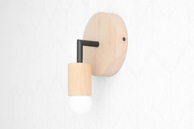 Scandinavian Sconce - Farmhouse Lighting - Natural Wood - Bohemian - Minimalist - Model No. 0272