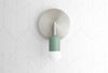 Brushed Nickel Sconce - Bathroom Light - Modern Sconce - Green Sconce - Wall Lamp - Model No. 3871