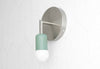 Brushed Nickel Sconce - Bathroom Light - Modern Sconce - Green Sconce - Wall Lamp - Model No. 3871