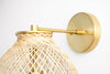 Bamboo Light - Fish Trap Lamp - Basket Sconce - Boho Bedside Lamp - Wall Sconce - Model No. 4607