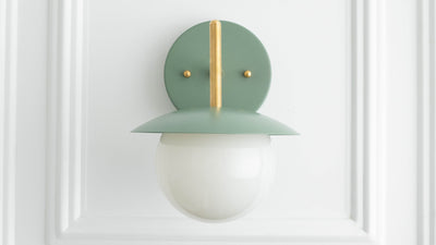 Globe Sconce - Gray Brass Sconce - White Brass Sconce - ModCreation - Wall Sconce - Model No. 2523