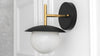 Globe Sconce - Gray Brass Sconce - White Brass Sconce - ModCreation - Wall Sconce - Model No. 2523