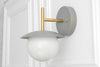 Globe Sconce - Gray Brass Sconce - White Brass Sconce - ModCreation - Wall Sconce - Model No. 2523